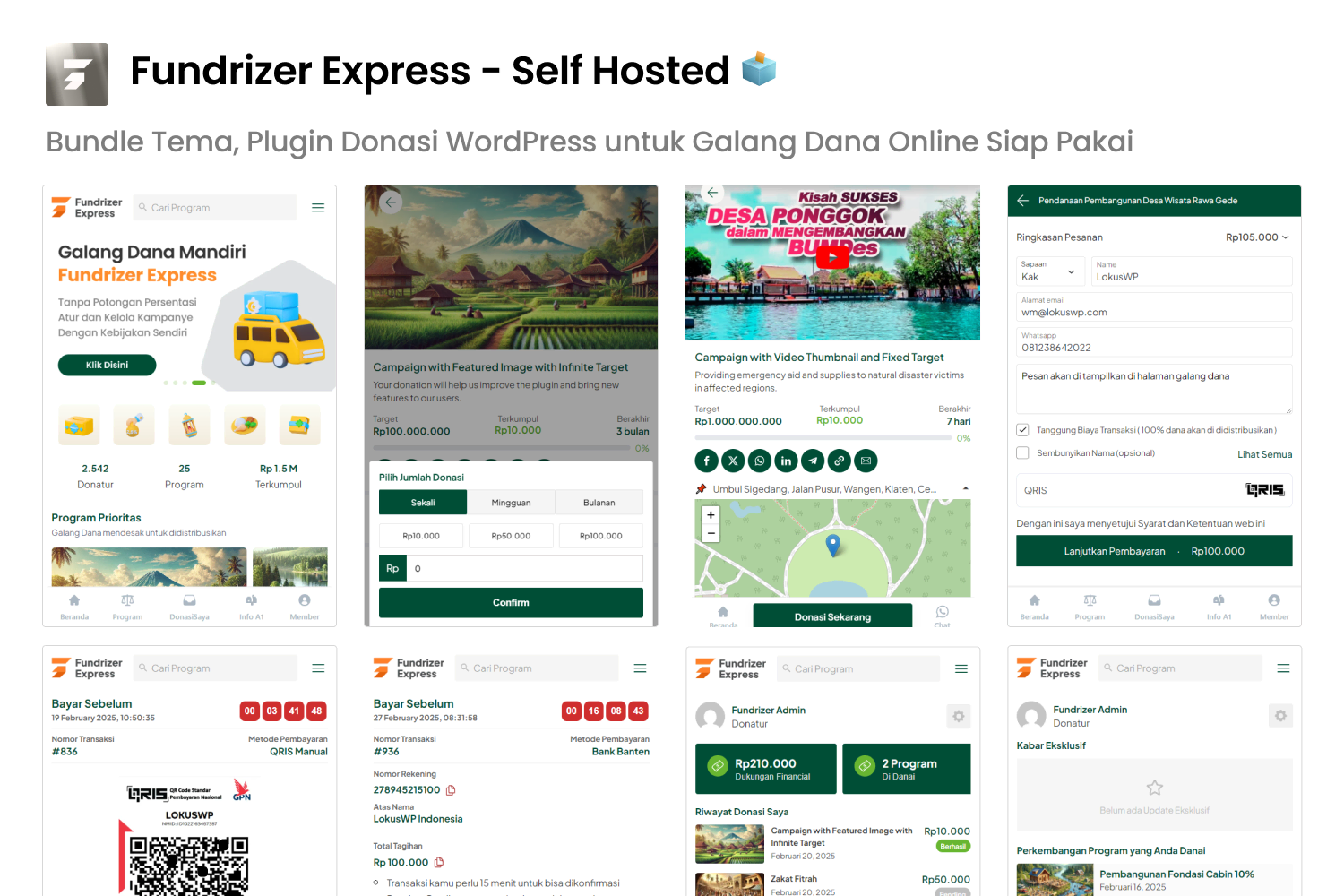 Fundrizer express web donasi siap pakai jasa pembuatan web donasi